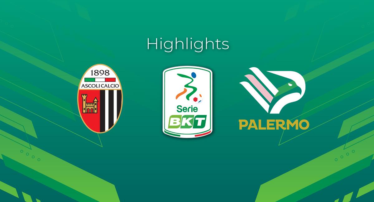 Highlight Ascoli - Palermo del 16 settembre 2023 - Serie BKT