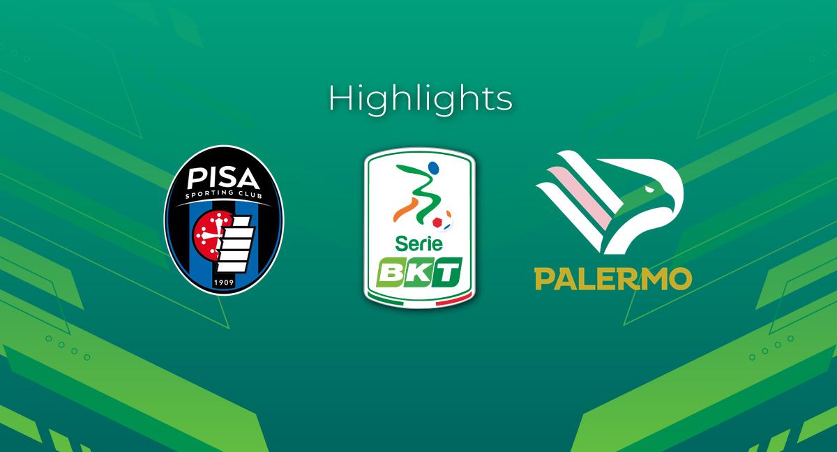 Highlight Pisa - Palermo del 1 aprile 2024 - Serie BKT