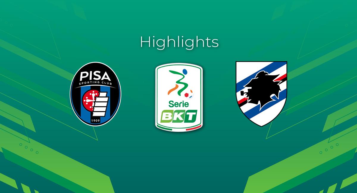 Highlight Pisa - Sampdoria del 10 febbraio 2024 - Serie BKT