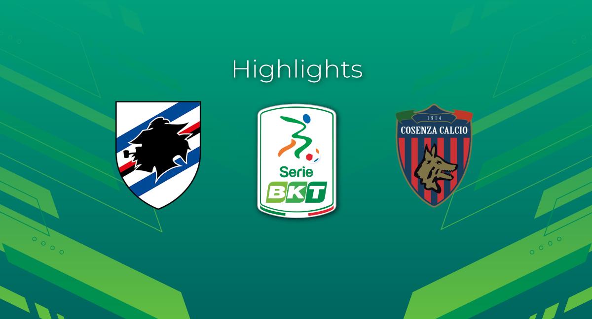 Highlight Sampdoria - Cosenza del 22 ottobre 2023 - Serie BKT