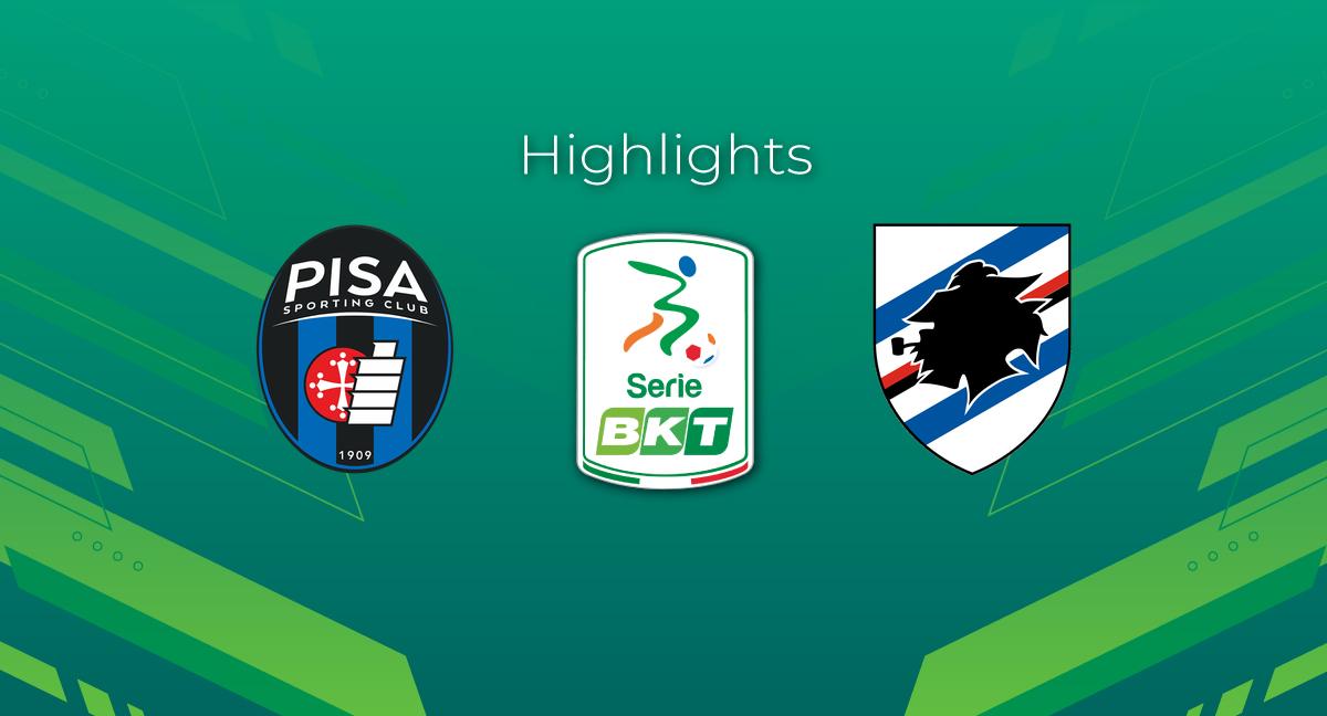 Highlight Pisa - Sampdoria del 10 febbraio 2024 - Serie BKT