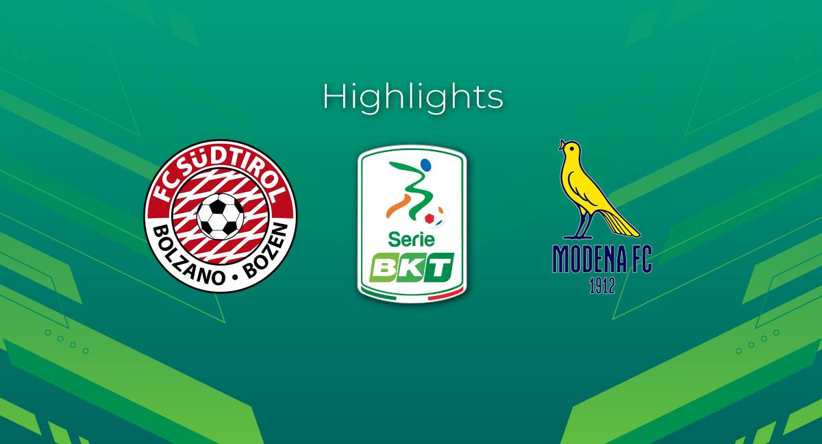 Südtirol - Modena 0-0: gli highlights | Serie BKT